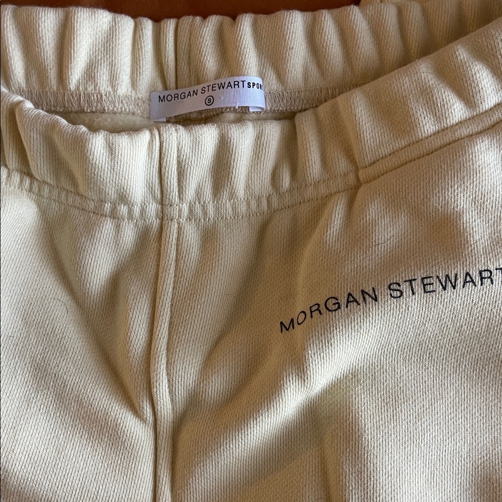 Morgan Stewart Sport Cream Sweatpants - Picture 2 of 2